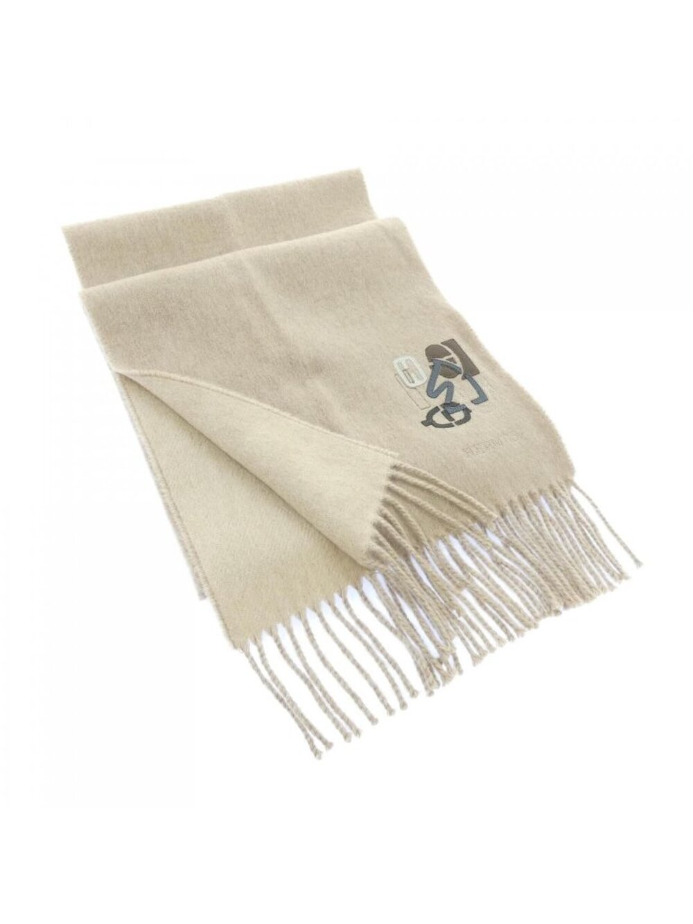 Hermes H Puzzle Recto Verso Scarf